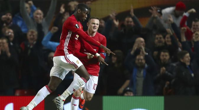Rooney dan Paul Pogba (Reuters)
