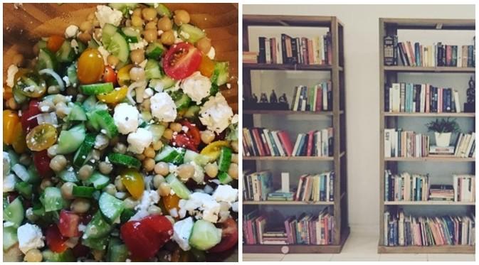Makanan sehat dan buku-buku koleksi Sophia Latjuba. (Instagram @sophia_latjuba88)