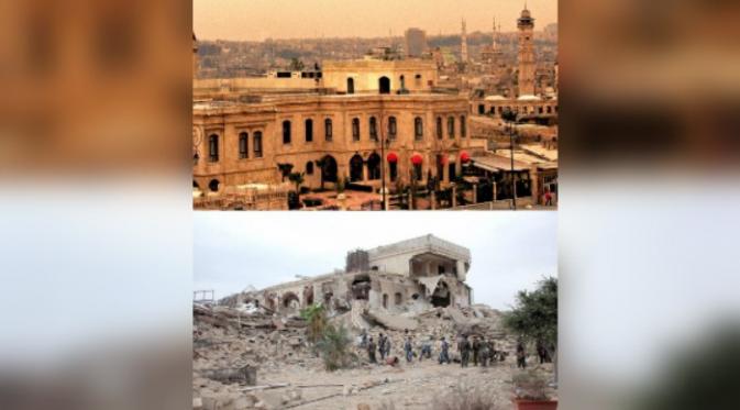 Hancur Berantakan, Seperti Ini Perbedaan Aleppo Kini dan Dulu (Carlo Ohanian/Olympia/Independent.co.uk)