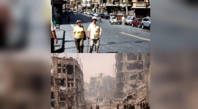 Hancur Berantakan, Seperti Ini Perbedaan Aleppo Kini dan Dulu (Carlo Ohanian/Olympia/Independent.co.uk)