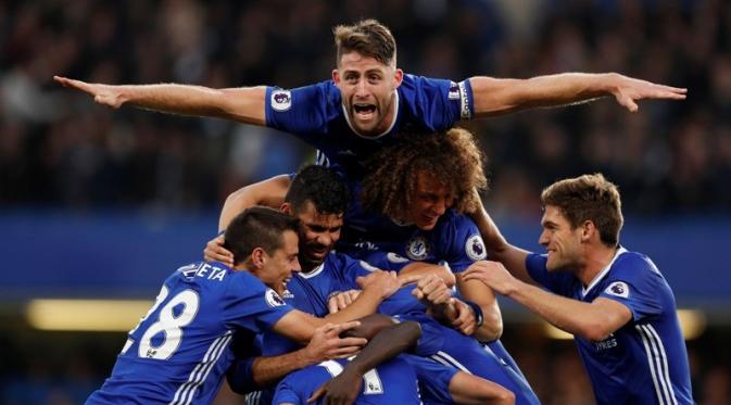 Chelsea mengubur Manchester United di Stamford Bridge. (Reuters/John Sibley)