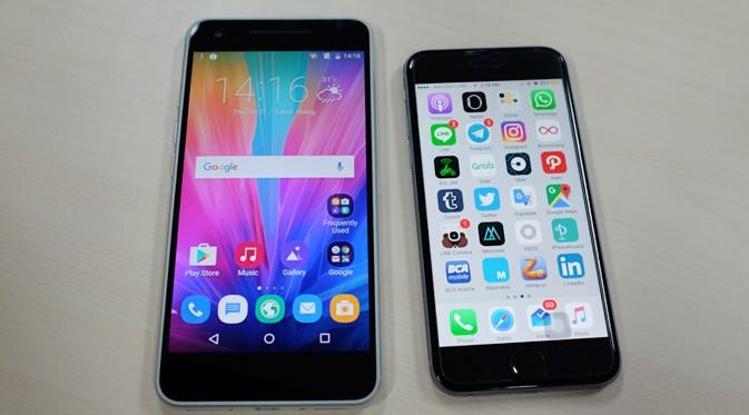 Luna dan iPhone 6 tampak depan. Liputan6.com/Iskandar