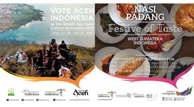 Ayo dukung semua wakil Indonesia agar menjadi yang terbaik di World Halal Tourism Awards 2016.