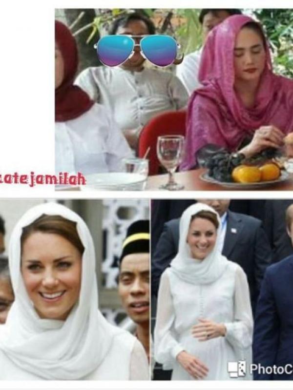 Mulan Jameela ketika dianggap mirip dengan Kate Middleton oleh netizen. (Instagram - @jamelianzz_)