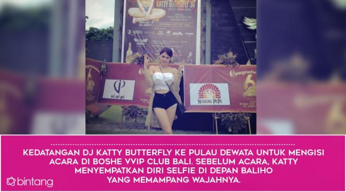 Potret Seksi DJ Katty Butterfly Saat Liburan di Bali. (Foto: Instagram @djbutterfly36, Desain: Nurman Abdul Hakim/Bintang.com)