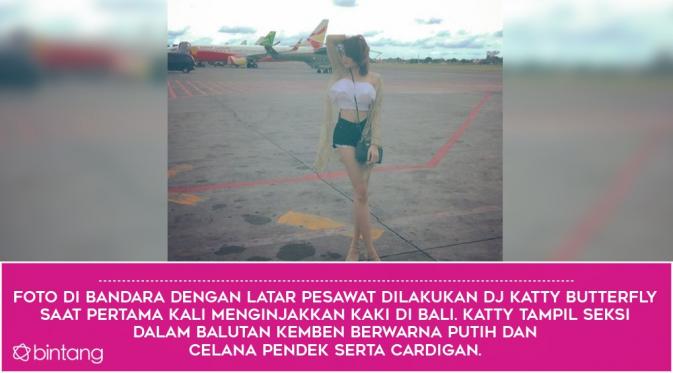 Potret Seksi DJ Katty Butterfly Saat Liburan di Bali. (Foto: Instagram @djbutterfly36, Desain: Nurman Abdul Hakim/Bintang.com)