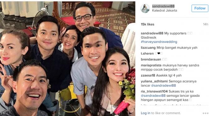 Sandra Dewi melakukan geladi resik untuk pernikahannya dengan Harvey Moeis. (Instagram/@sandradewi88)