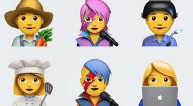IPhone merilis emoji baru dengan bentuk mirip David Bowie.