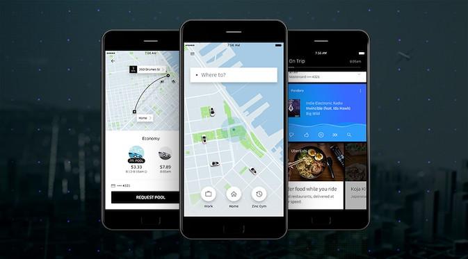 Ilustrasi aplikasi terbaru Uber (Sumber: Uber)