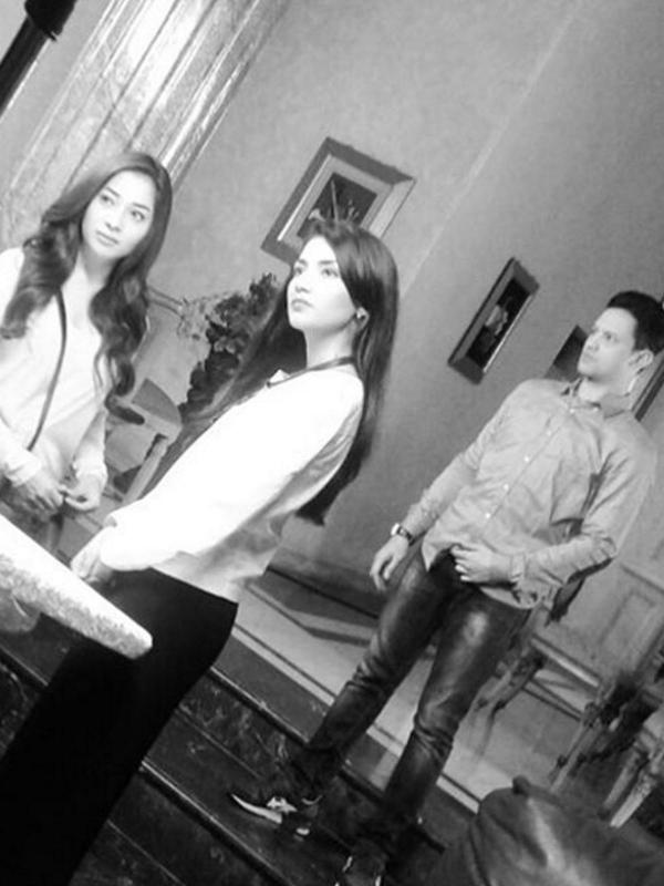 Nikita Willy, Tsania Marwa dan Lucky Perdana saat syuting sinetron Naila. (Instagram Tsania Marwa)