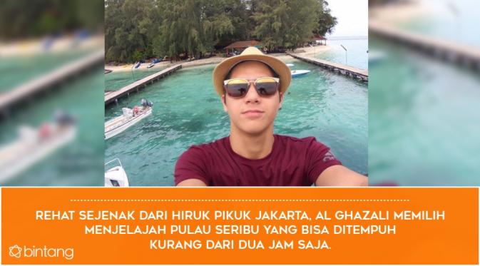 Intip Liburan Seru Ala Al Ghazali. (Foto: Instagram/@alghazali7, Desain: Nurman Abdul Hakim/Bintang.com)