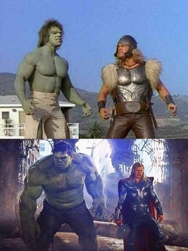 Thor dan Hulk. (Via: boredpanda.com)