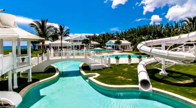 Celine Dion membangun taman rekreasi air di kediaman mewahnya (foto: The Richest)