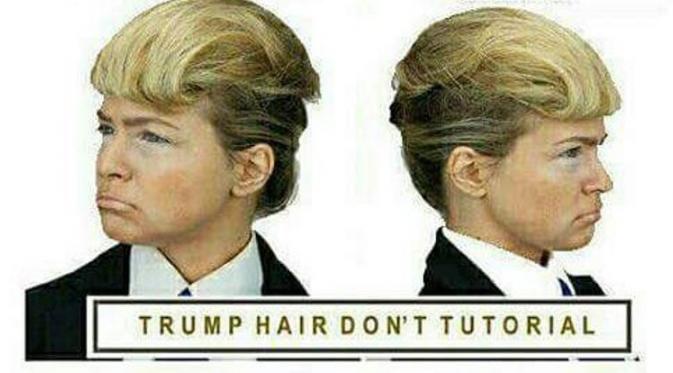 Ini cara membuat gaya rambut seperti Presiden AS Terpilih, Donald Trump. Sumber: Tipsgaguna 2016