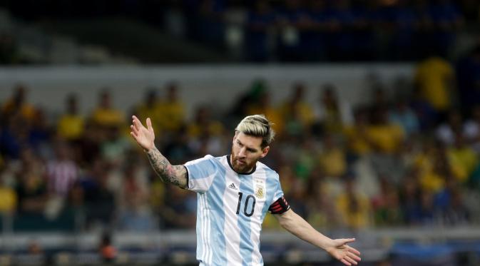 Penyerang Timnas Argentina, Lionel Messi. (Reuters/Cristiane Mattos)