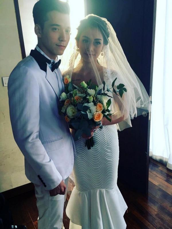 Stevan William dan Celine Evangelista saat menikah. (Instagram @natta_1987)