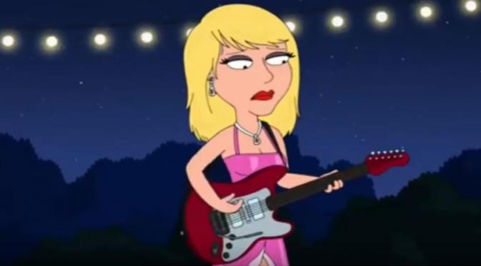 Tokoh Taylor Swift di serial Family Guy. (Youtube)