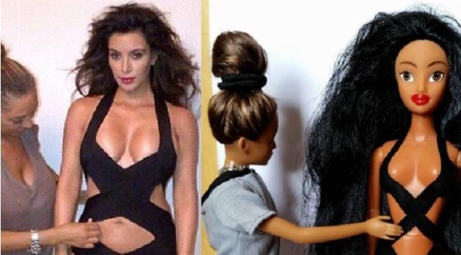 Ini jadinya jika Barbie ikuti gaya Kim Kardashian. (Instagram/barbie_does)