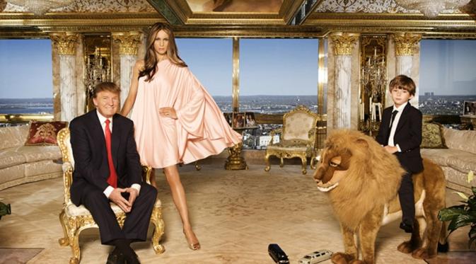 Setiap ruangan memiliki unsur emas, ini dia sudut mewah rumah Donald Trump. (via: myfirstclasslife.com).