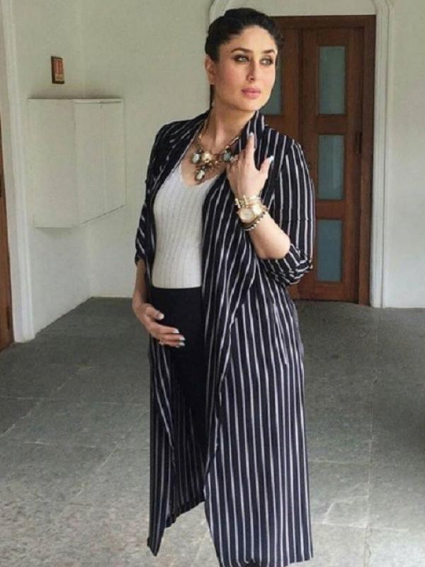 Kareena Kapoor tetap modis meski hamil besar. (Instagram/Kareenabebo)