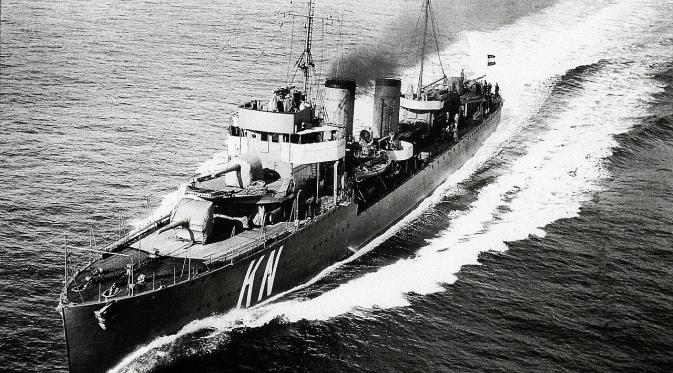 HNLMS Kortenaer, yang tenggelam dalam Pertempuran Laut Jawa pada 1942 (Royal Netherlands Navy / Koninklijke Marine / Wikipedia)