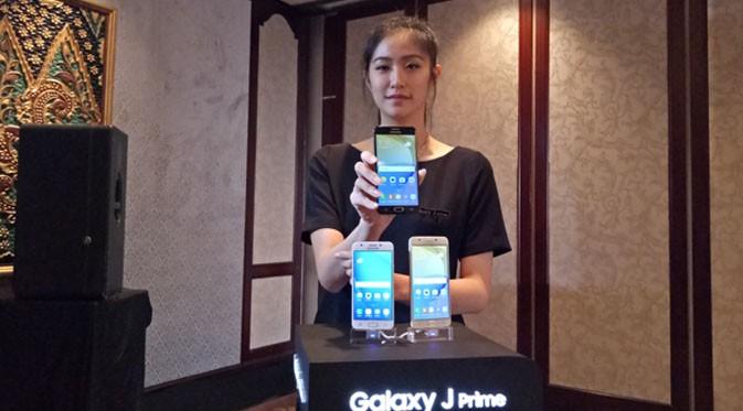 Samsung umumkan seri Galaxy J2 Prime, J5 Prime dan J7 Prime. (Liputan6.com/ Agustin Setyo Wardani)