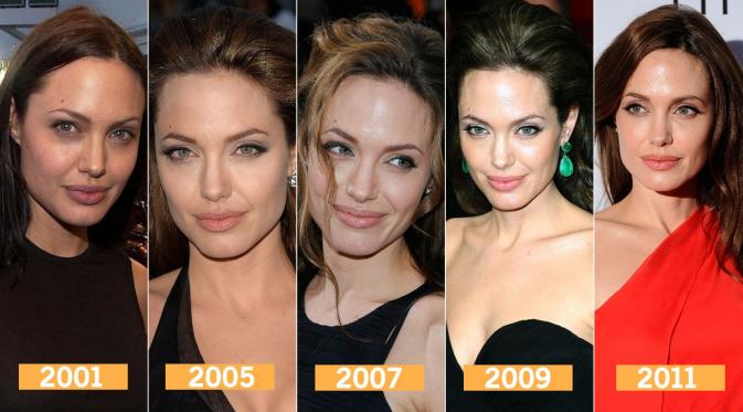 Metamorfosa Angelina Jolie. (Foto: AFP/Bintang.com, Digital Imaging: Nurman Hakim)