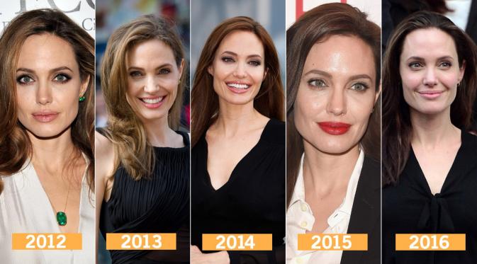 Metamorfosa Angelina Jolie. (Foto: AFP/Bintang.com, Digital Imaging: Nurman Hakim)