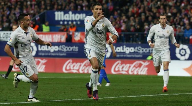 Ronaldo sudah menobatkan dirinya sebagai raja hattrick dan mesin gol Real Madrid. (Reuters/Sergio Perez)