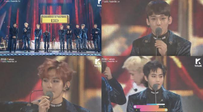 EXO di MelOn Music Awards 2016 (Soompi.com)
