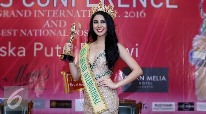 Miss Grand International 2016, Ariska Putri Pertiwi. (Herman Zakharia/Liputan6.com)