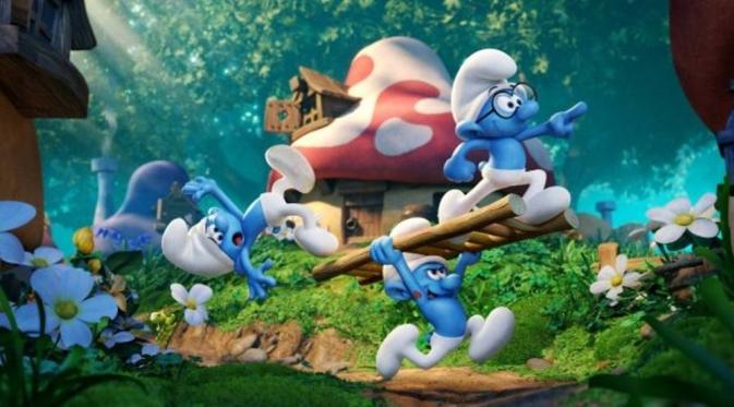 Smurfs 3 baru merilis trailer perdana, ini keseruannya. (Via: teaser trailer)