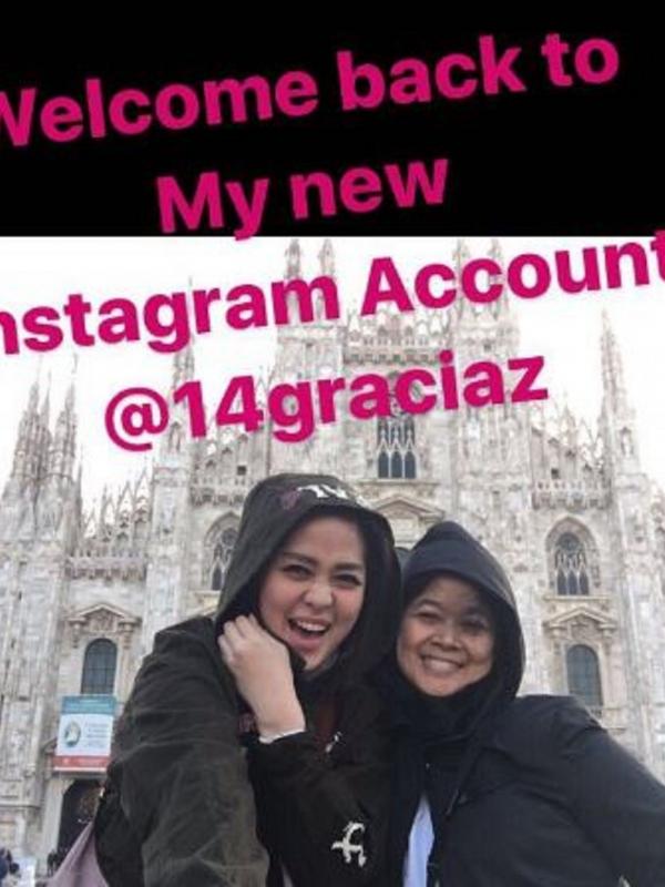 Gracia Indri umumkan akun Instagram baru (Instagram/@14graciaz)