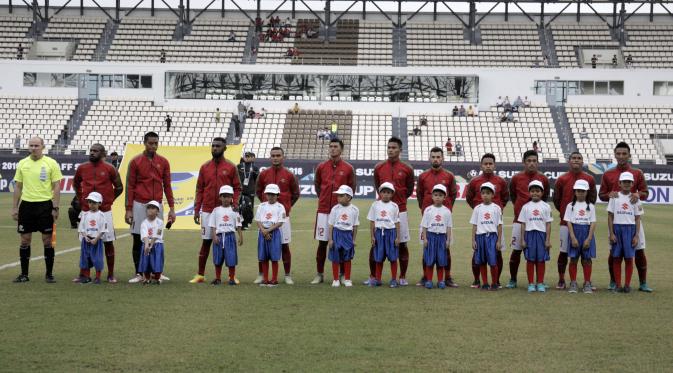 Timnas Indonesia, bakal kerja keras saat berduel melawan Singapura. (Bola.com/Nicklas Hanoatubun)