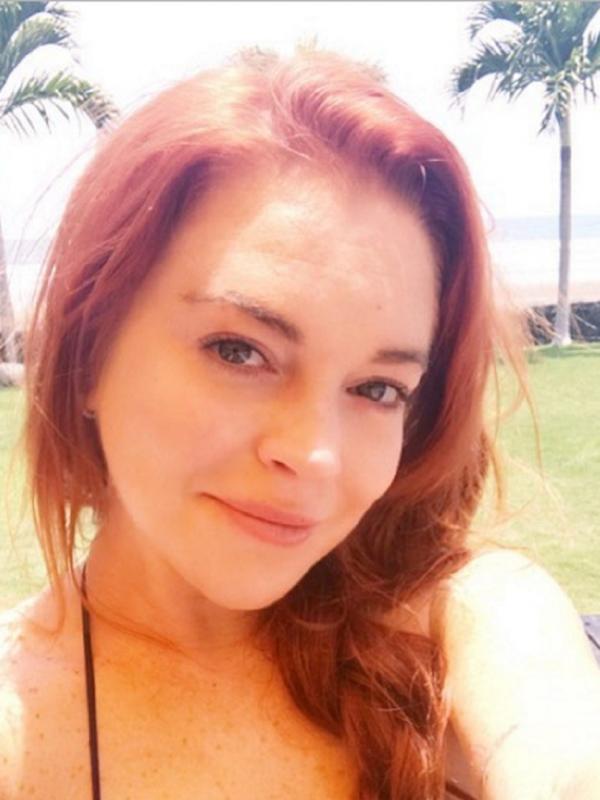 Lindsay Lohan saat liburan di Bali (Source: Instagram)