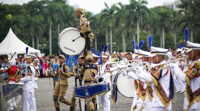 Peringatan Hari Korpri ke-45 di Silang Monas, Jakarta, Selasa (29/11). (Liputan6.com/Faizal Fanani)