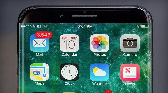 Desain iPhone 8 ini kemungkinan terinspirasi dari rumor yang menyebut layar iPhone terbaru akan melengkung (sumber: ininquisitr.com)