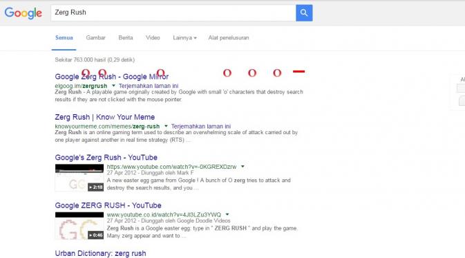 Zerg Rush Bikin Hasil Pencarian Google Kamu Kosong.(Foto: Google)