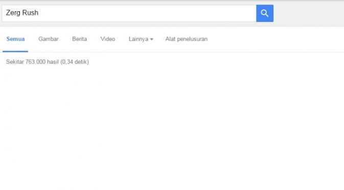 Zerg Rush Bikin Hasil Pencarian Google Kamu Kosong. (Foto: Google)