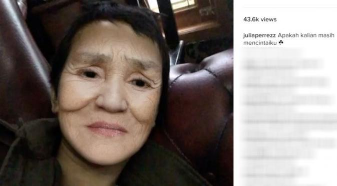 Julia Perez berubah wajah menjadi tua (Instagram)