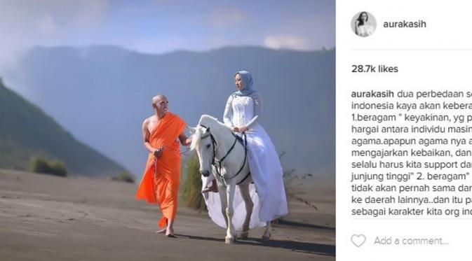 Aura Kasih mengunggah foto soal keberagaman (Instagram/@aurakasih)