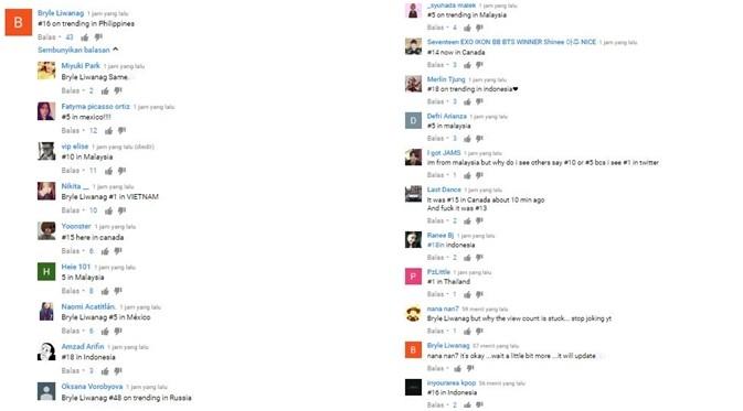 Laporan pengguna YouTube tentang trending BigBang (YouTube.com)