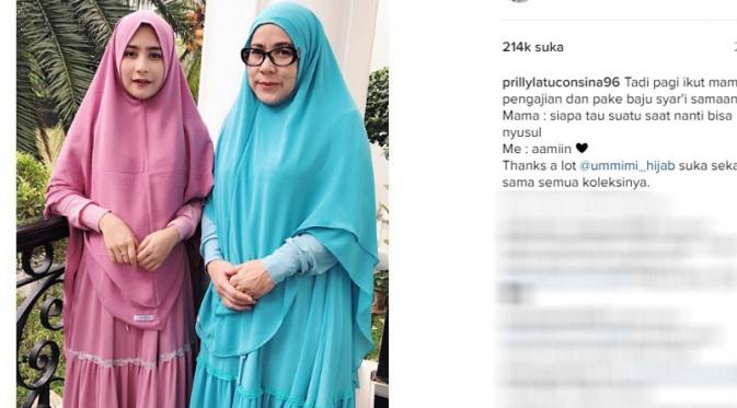 Prilly Latuconsina tampil berbeda menuai pujian dari netizen (Foto:Instagram)