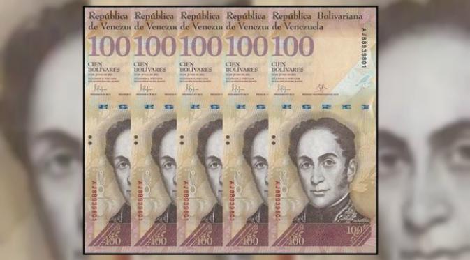 Penarikan uang pecahan 100 bolivar menyebabkan kisruh di negeri yang sedang dilanda krisis tersebut. (Sumber picclick.com)