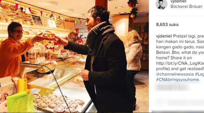 Daniel Mananta kangen makanan Indonesia (Foto:Instagram)
