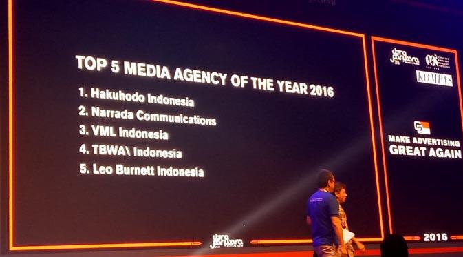 Hakuhodo Indonesia meraih Advertising Agency of The Year 2016