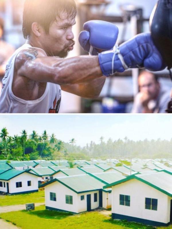 Petinju Manny Pacquiao bangun 1000 rumah di Filipina. (Via: boredpanda.com)