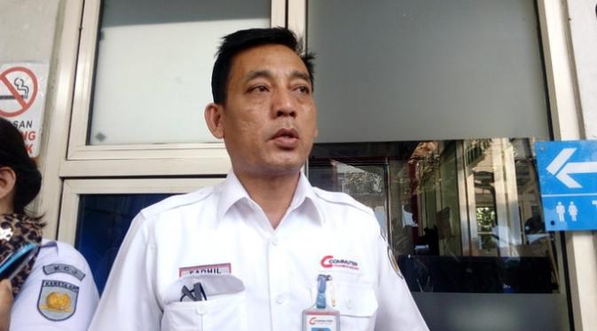 Direktur Utama PT KAI Commuter Jabodetabek (KCJ), Muhammad Nurul Fadhila di Stasiun Tebet, Jakarta Selatan. Foto: Feny Sasmitha.