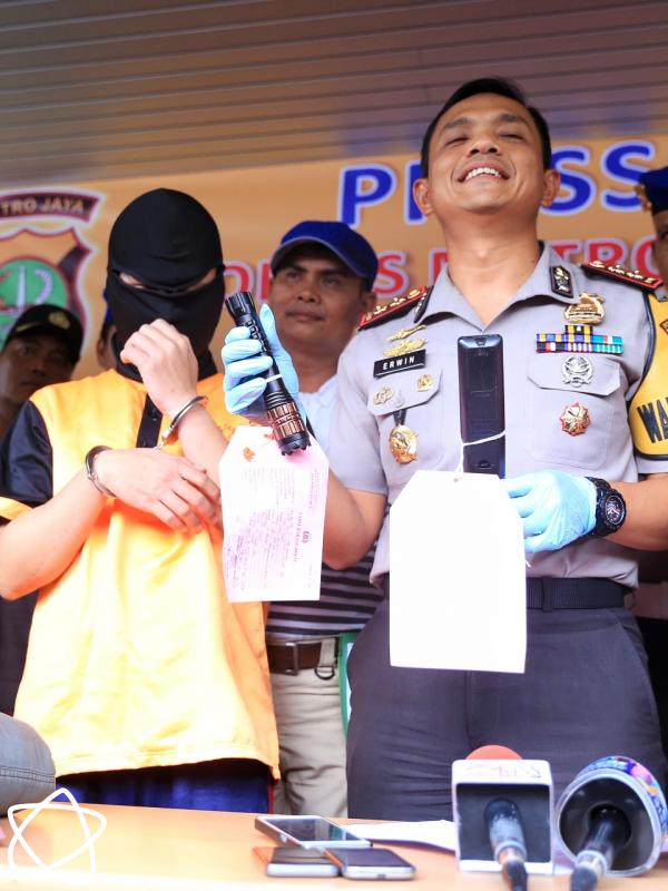 Preskon kasus Farah Dibba di Polres Tangerang. (Adrian Putra/Bintang.com)