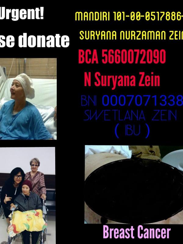 Yana Zein membutuhkan donasi untuk mengobati kanker payudara yang diidapnya. (Istimewa)